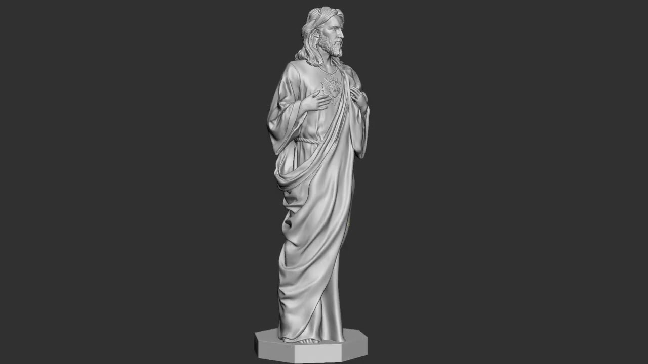 Jesus Sculpture 04 3D Print Model