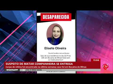 Suspeito de feminicídio se entrega em Bocaina de Minas