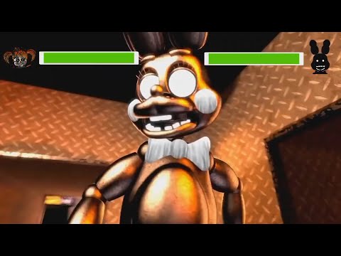 [SFM FNaF] Shadow Bonnie vs Scrap Baby Animatronic With Healthbars!