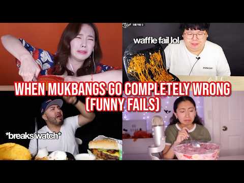 when mukbangs go COMPLETELY WRONG (funny fails)
