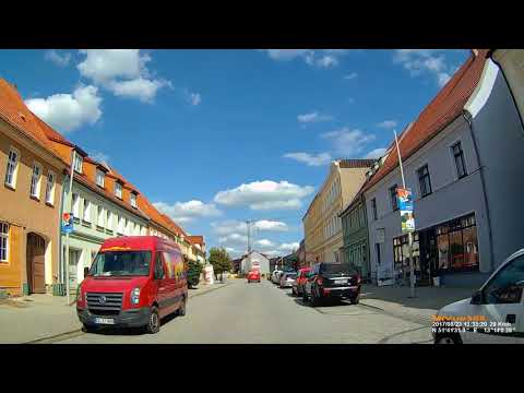 D: Kreisstadt Herzberg (Elster). Landkreis Elbe-Elster. Fahrt durch die Stadt. August 2017