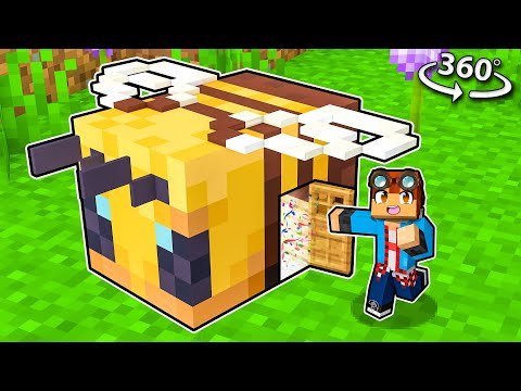 Going inside a BEE in Minecraft VR 360!