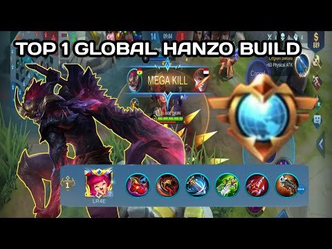 TOP 1 GLOBAL HANZO BUILD!!!HANZO BEST BUILD AND EMBLEM IN SOLO RANKED GAMES!!!!