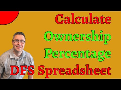How to Calculate Percentage Owned for your DFS Daily Fantasy Sports Spreadsheets