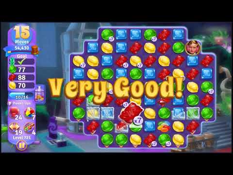 Wonka's World of Candy Level 721 - NO BOOSTERS + FULL STORY 🍫 | SKILLGAMING ✔️