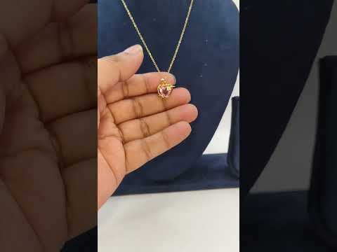 Gold Plated Inlay Pendant Necklace