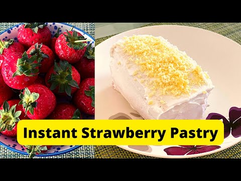 Instant Strawberry Cake Pastry | Quick & Simple | London Diaries with Shilpi