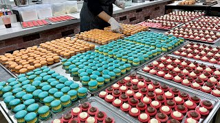 Selling 3,000 units per hour! Mass production process for various popular macarons