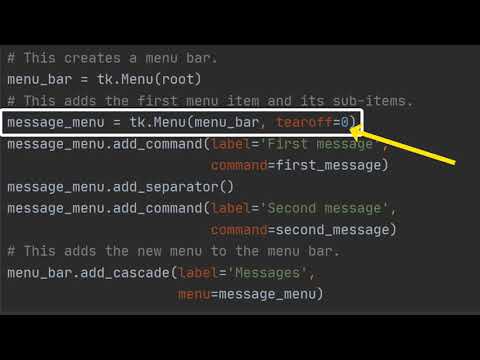 Python 037 Adding A Menu Bar