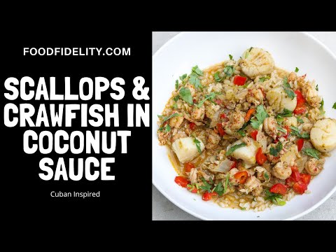 How To Make Scallops and Crawfish In Coconut Sauce