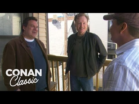 Conan & Jeff Garlin Visit Their Old Apartment In Chicago | Late Night with Conan O’Brien