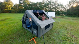 LUXURY Camping In A INFLATABLE Tent On 50 Acre Private Property !!