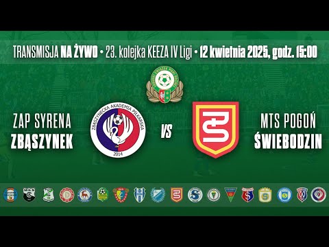 ZAP SYRENA ZBĄSZYNEK - MTS POGOŃ ŚWIEBODZIN - KEEZA IV LIGA LUBUSKA