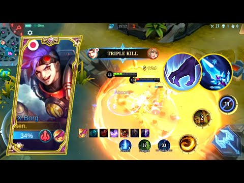 WTF DAMAGE!! JUNGLE XBORG + ALL DAMAGE BUILD IS SO OP!! | MLBB