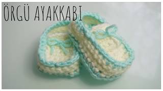 Ayakkabı şeklinde bebek patik Nasıl örülür/örgü modelleri / Figen Ararat