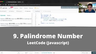 YouTube video 'How to Solve "9 Palindrome Number" on LeetCode? - Javascript'