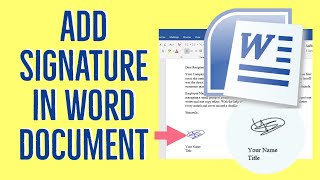 How to Create And Add an Electronic Signature in Microsoft Word