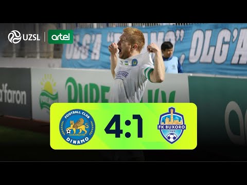 Superliga 25-tur. Dinamo - Buxoro bahsida kiritilgan gollar va xavfli vaziyatlar (Highlights)
