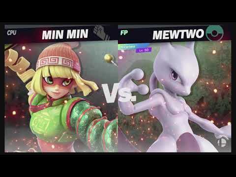 Super Smash Bros Ultimate Amiibo Fights – Min Min & Co #375 Min Min vs Mewtwo