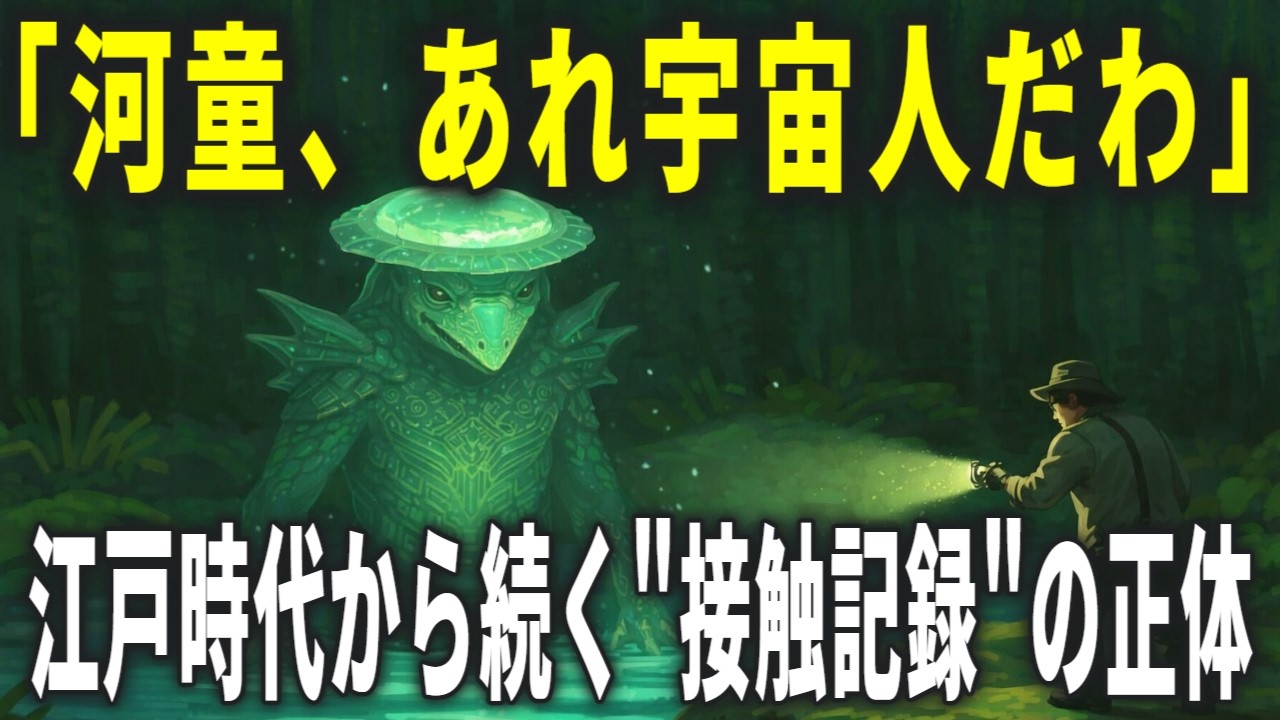 「河童の正体は宇宙人だった」江戸時代から続く目撃記録とグレイとの共通点が一致しすぎて震える【2ch 都市伝説 考察】