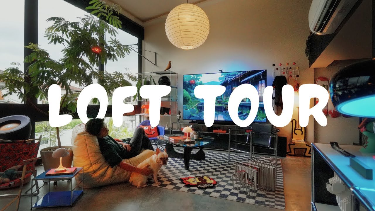 My Loft Apartment Tour | high ceiling, mid century and cosy