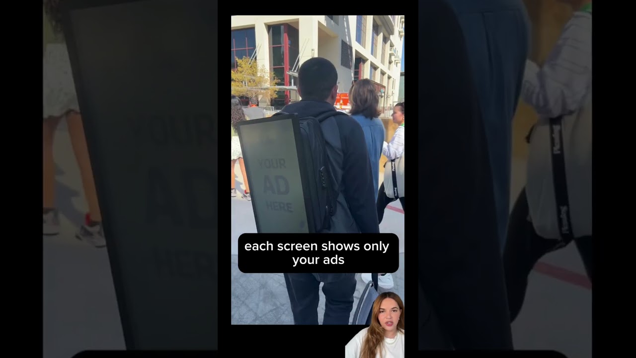 Advertise on smart backpack screens