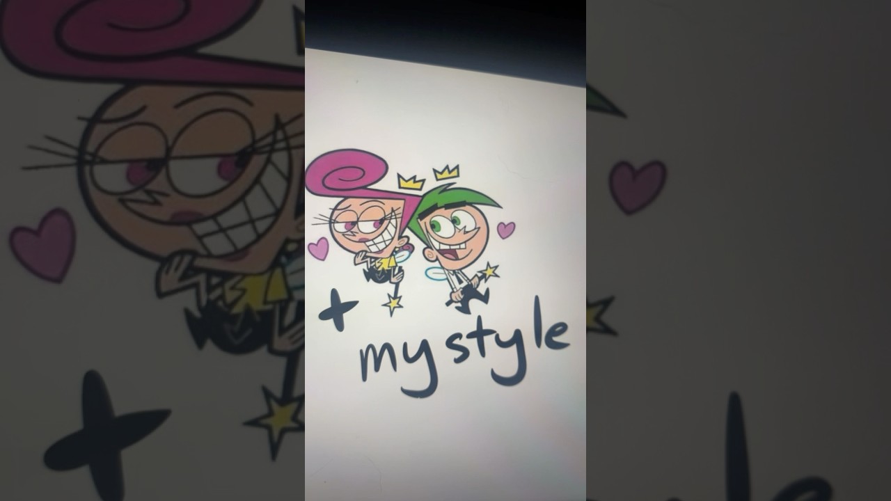 Cosmo and Wanda drawn in my style! 👑🪄💘