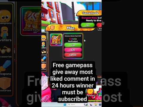 Anime Eternal Free Gamepass giveaway #roblox #animeeternal #anime