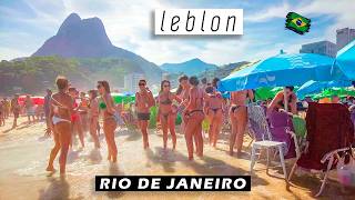 Walking on a sunny day at Leblon Beach — Rio de Janeiro, Brazil 🇧🇷 【 4K UHD 】