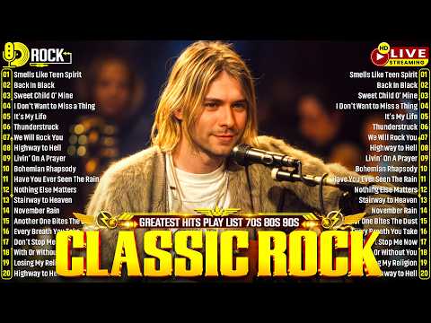 Classic Rock Songs 70s 80s 90s Full Album 🎶 Nirvana, Guns N' Roses, AC/DC, Bon Jovi, Metallica, U2