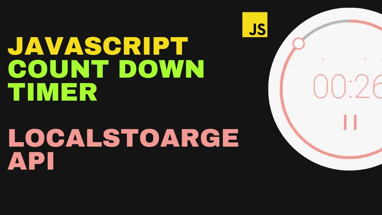 A persistent/non-reset JavaScript countdown timer using LocalStorage API in browser