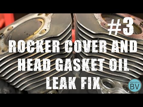 Bikervation - Part 3 - Harley Sportster rocker cover and head gasket oil leak fix.