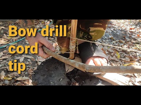 Bow drill cord tip