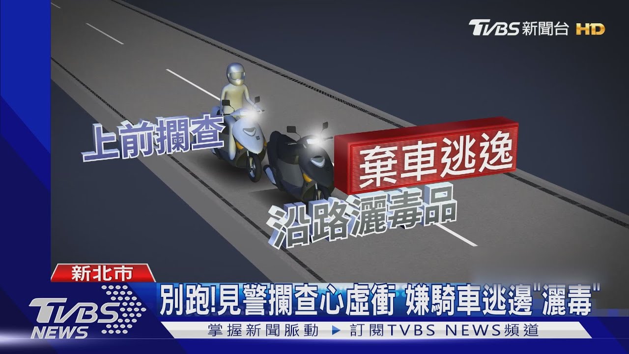 別跑!見警攔查心虛衝 嫌騎車逃邊「撒毒」