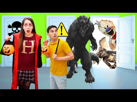 NON BUSSARE ALLA PORTA SBAGLIATA DEI CATTIVI DI HALLOWEEN!ICE SCREAM,LUPO!!