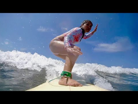 A Goofy Indian Surfer Surfing - Olon, Ecuador (Solo Trip South America)