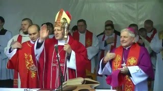 Góra krzyża Kobyla Góra Biskup Janiak Biskup Buzun 20.03.2016