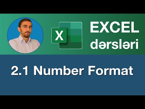 Excel dərsləri - 2.1. Excel Number Format | Excel hücre biçimlendirme | Формат ячеек в Excel