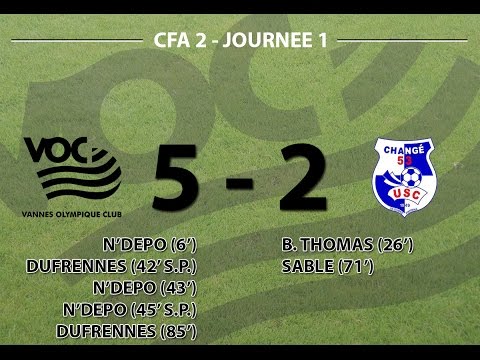 CFA 2 Journée 1 : Vannes OC 5 - 2 US Changé (20/08/2016)