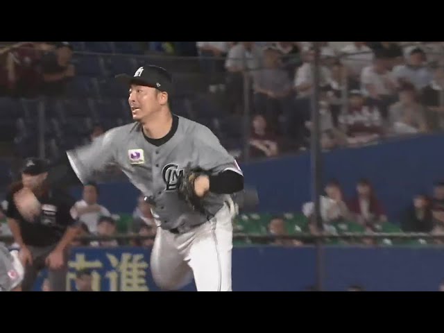 【7回表】要所を締める粘りの投球!! マリーンズ・美馬学 7回106球で無失点に抑える!! 2023年9月1日 千葉ロッテマリーンズ 対 東北楽天ゴールデンイーグルス