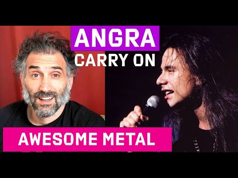 Angra - Carry On (Official) Singer reaction to Brazilian metal #angra