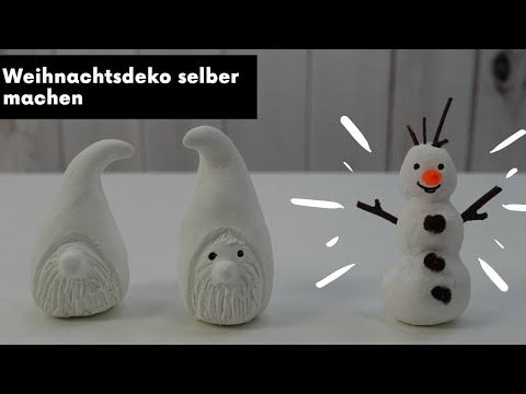 Christmas decorations made from modeling clay | Make your own Christmas figurines