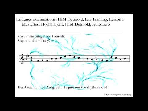 Mustertest Hörfähigkeit, HfM Detmold, Aufgabe 3 | Ear training | Gehörbildung