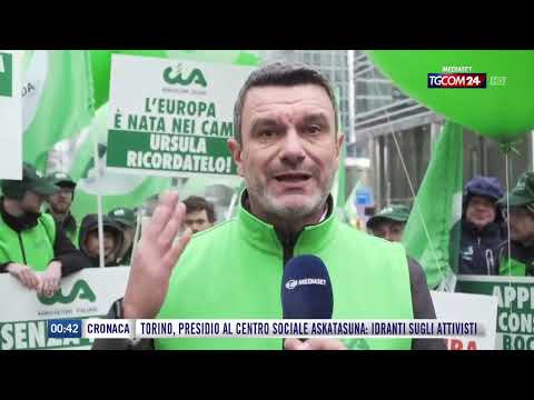 TGCOM24 - Gli agricoltori in marcia a Bruxelles: l'appello del presidente nazionale di Cia, Fini