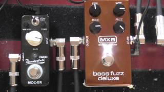 Video thumbnail for Mooer Thunderball vs MXR bass fuzz deluxe by Waldemar Skoglund