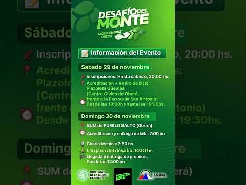 Desafío del Monte 2025 – Montenbike Oberá _ Cronograma