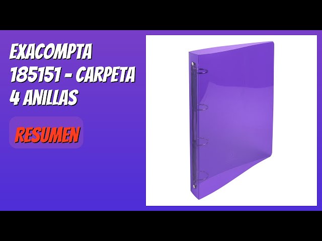 Vídeo relacionado con Exacompta - Ref. 51060E - Lima enrollada con separadores ref. 804E- 2 anillas redondas diámetro 25 mm - Fondo 40 mm - 1 pieza