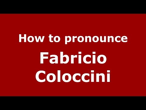 How to pronounce Fabricio Coloccini (Spanish/Argentina) - PronounceNames.com