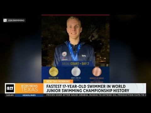 North Texas teen becomes fastest 17-year-old in world junior swimming