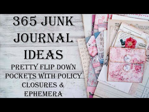 Day 106 of 365 Days of Junk Journal Ideas - How To Make Pretty Policy Pocket Folio Mixed Media Art